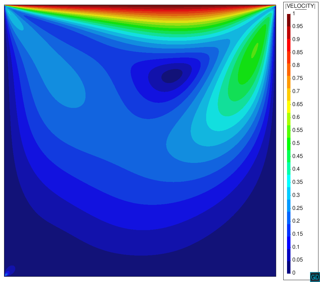 Obtained velocity field.