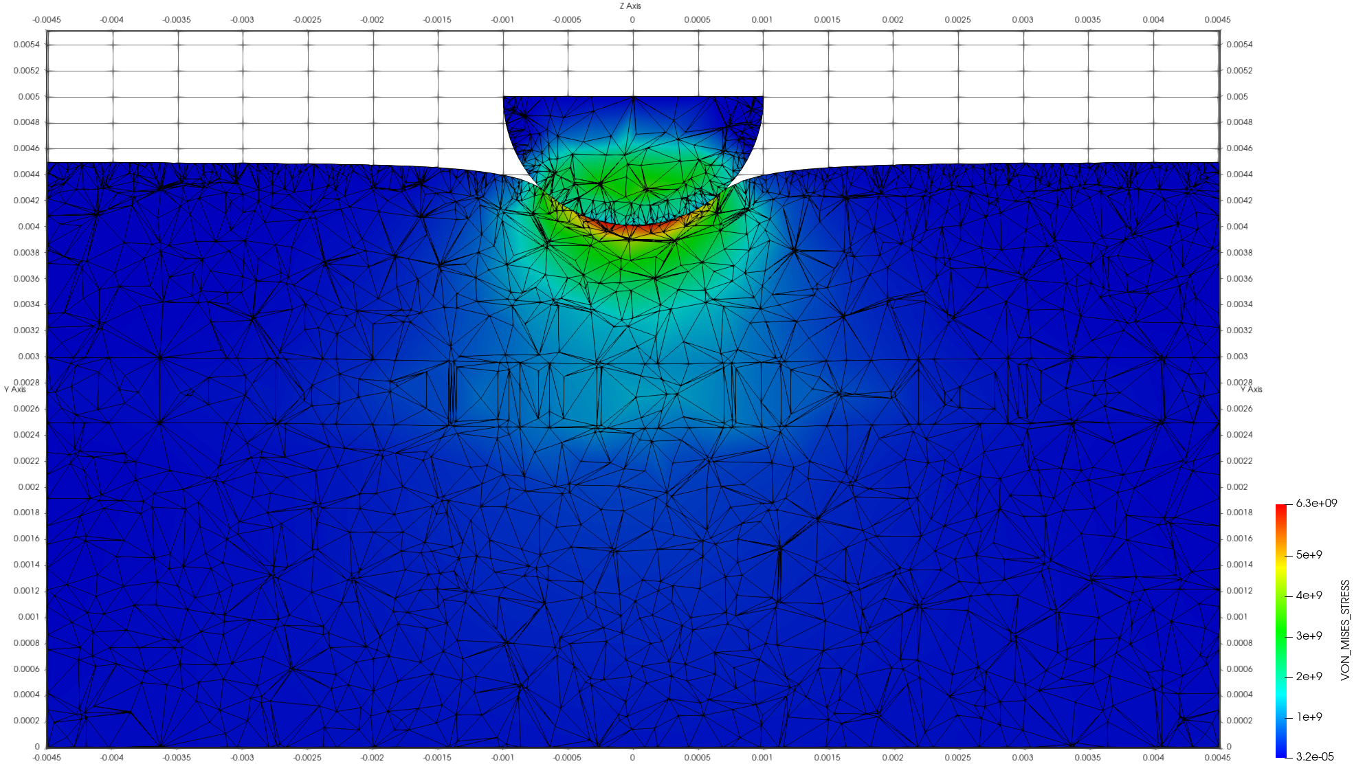 Von Mises stress of the enamel-dentine-composite tooth model, Examples repository