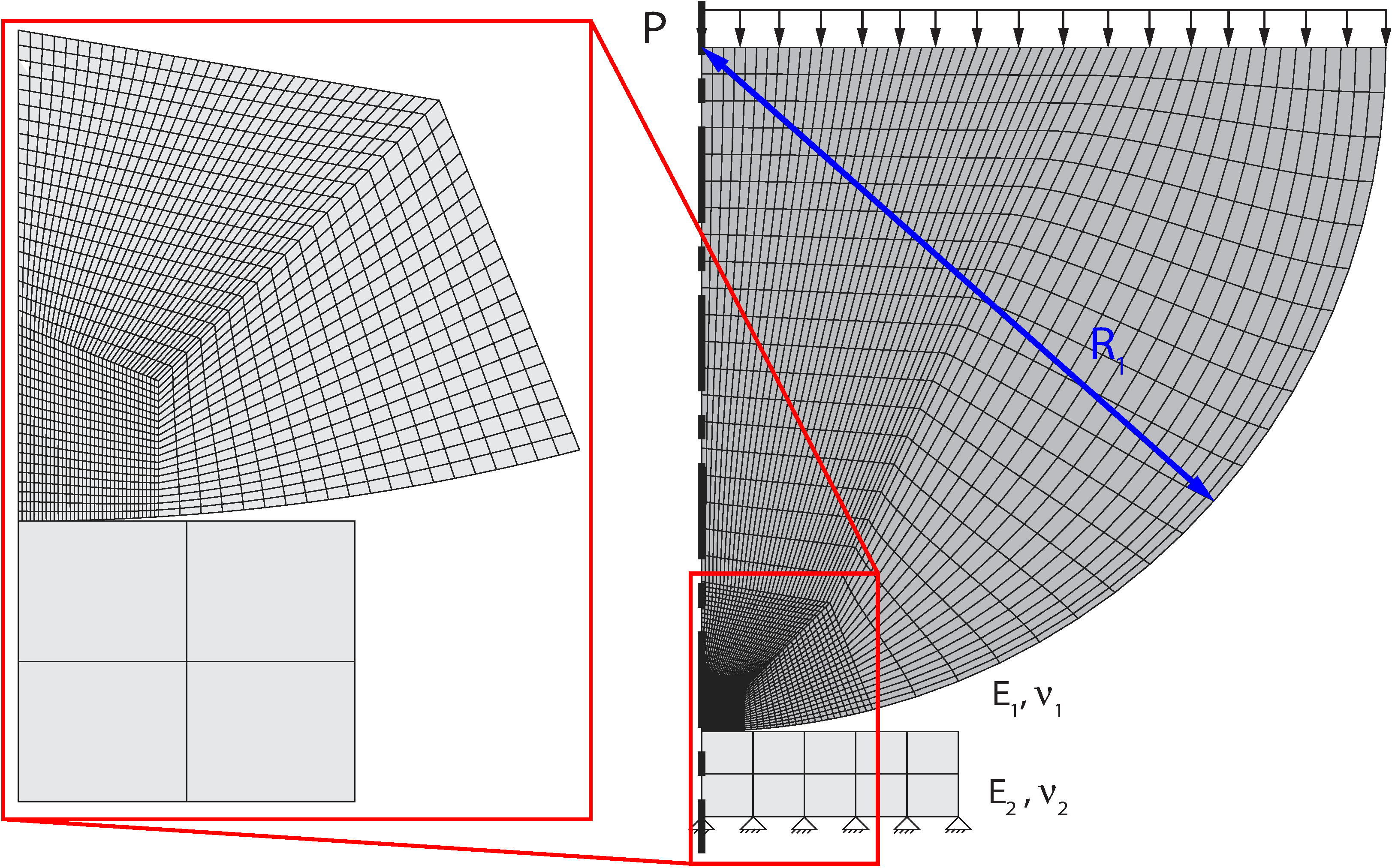 Geometry of the 3D Hertz plane-sphere example of the Examples repository