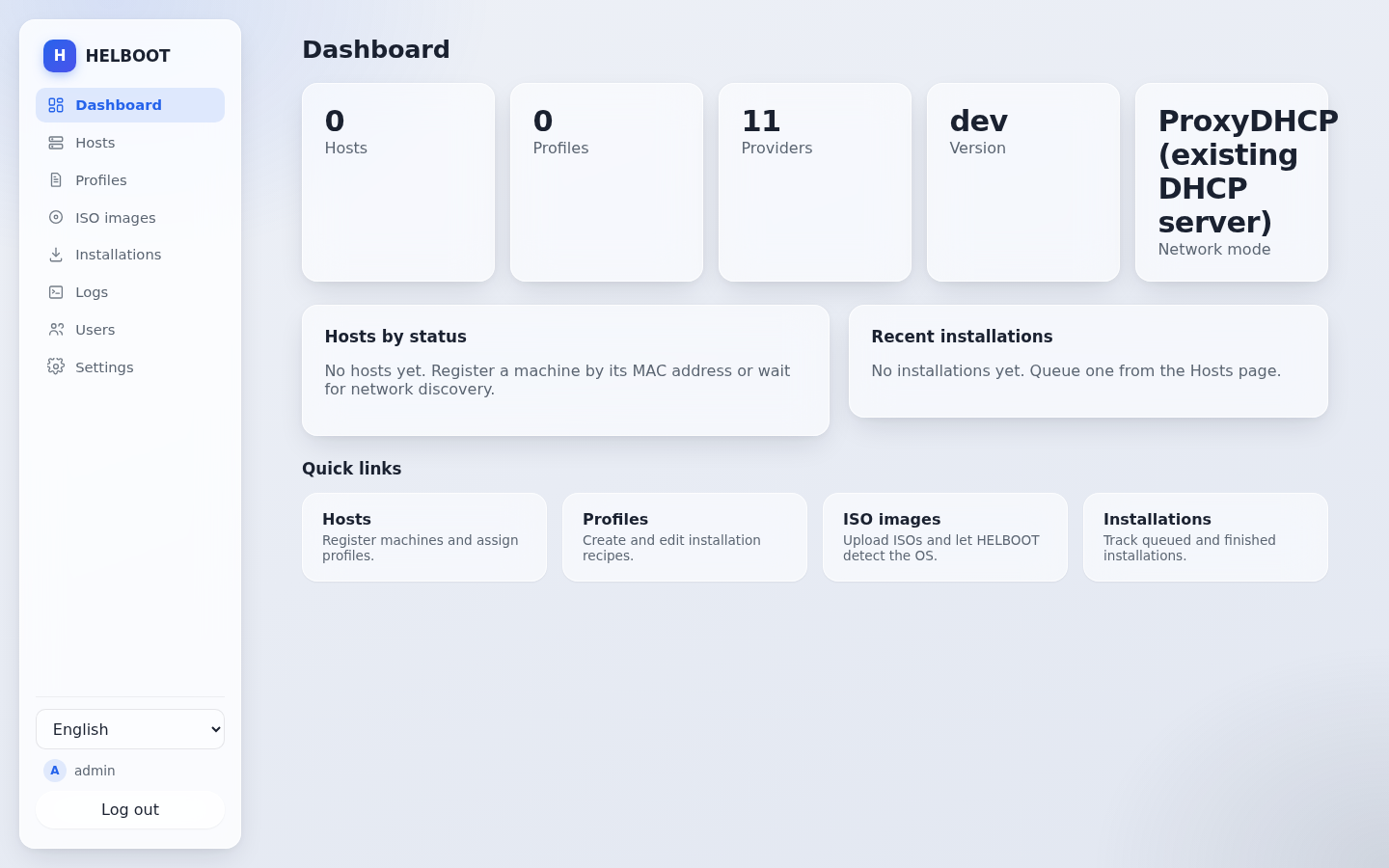 Dashboard (light theme)