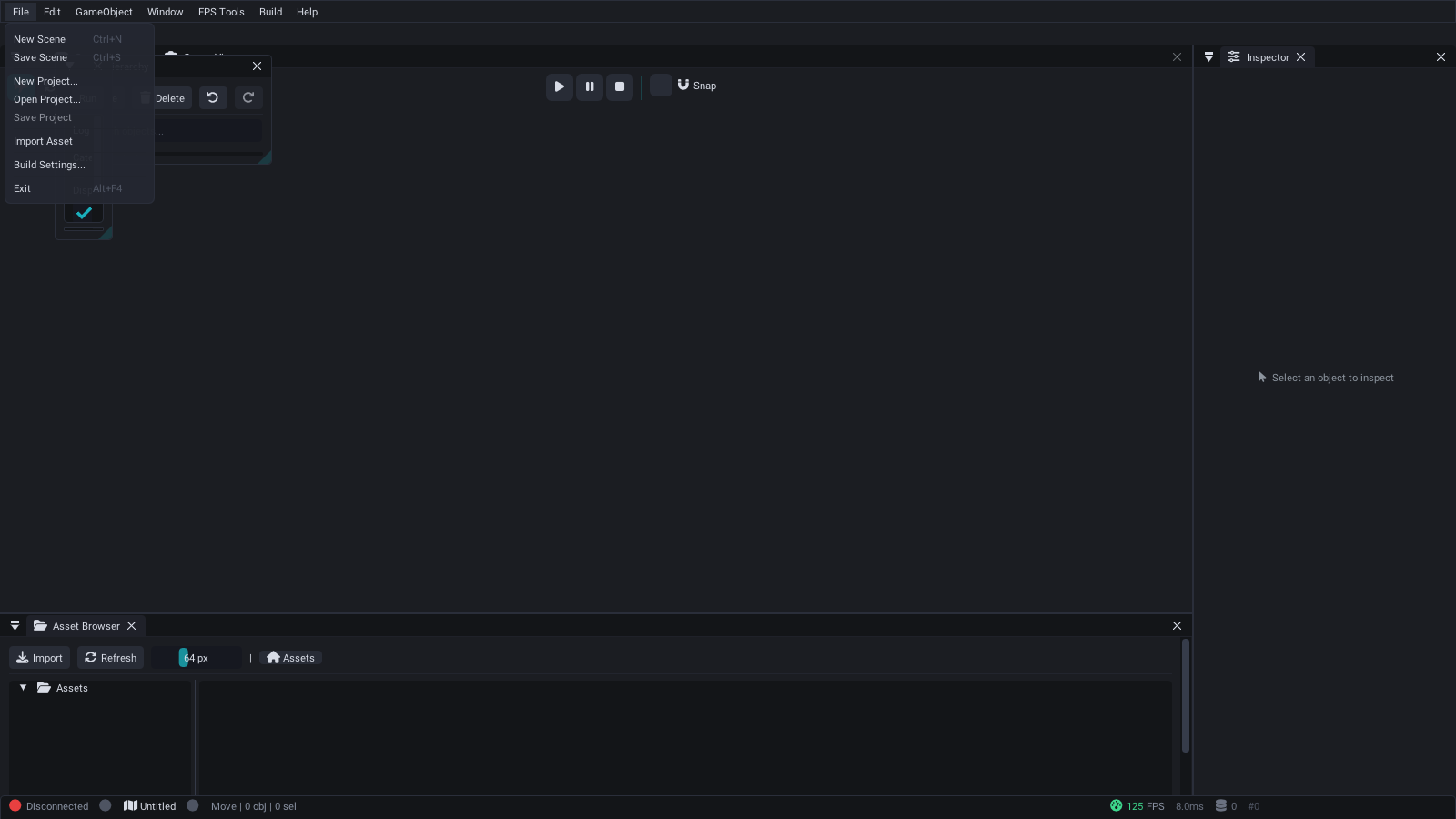 File menu