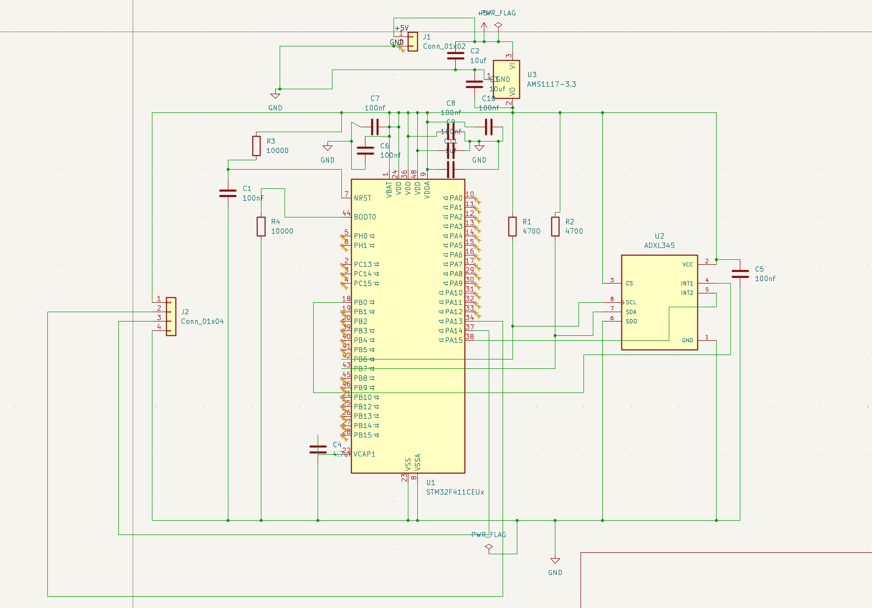 Stm32-adxl345-carrier board, from the project README