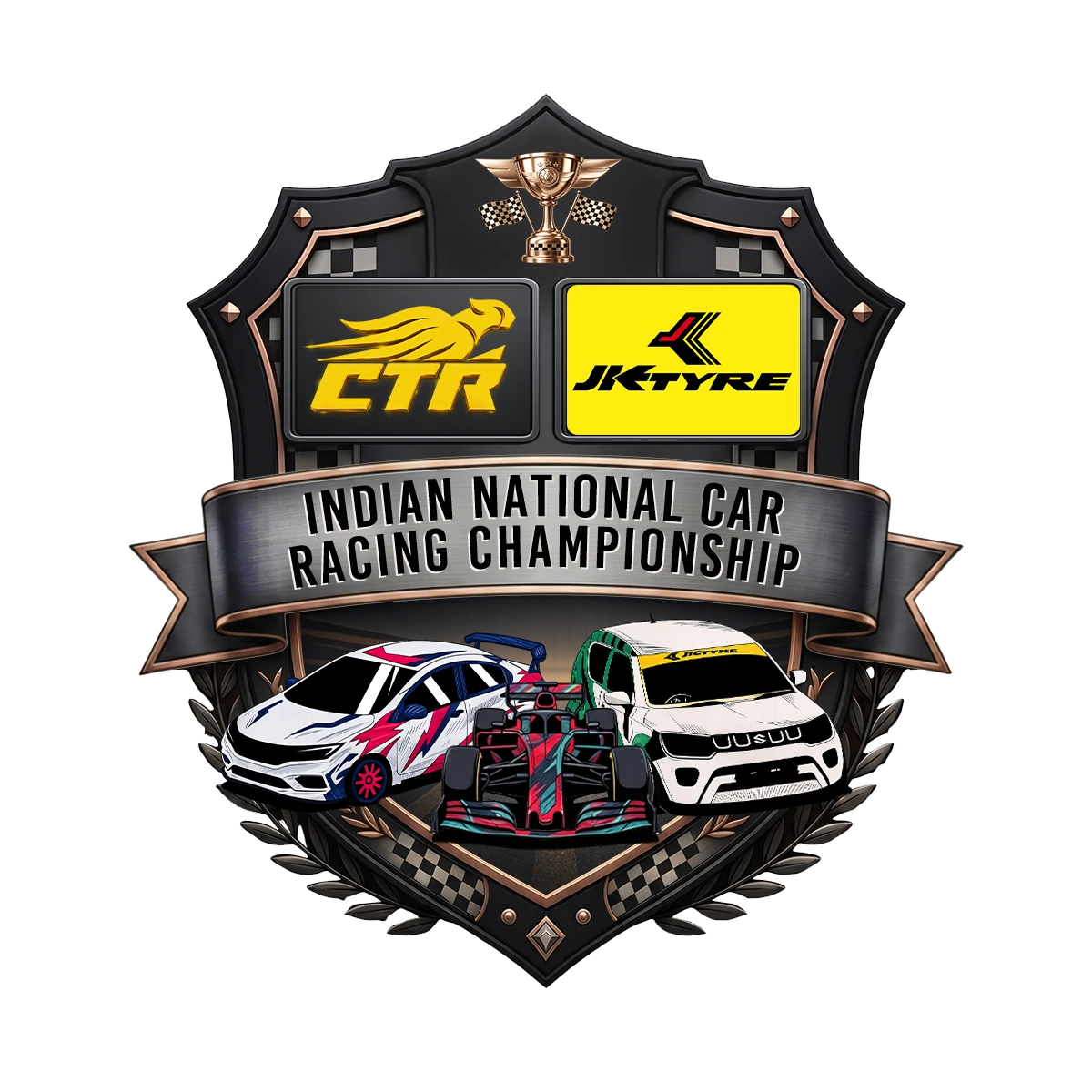 CTR-JK Tyre FMSCI Indian National Car Racing Championship crest