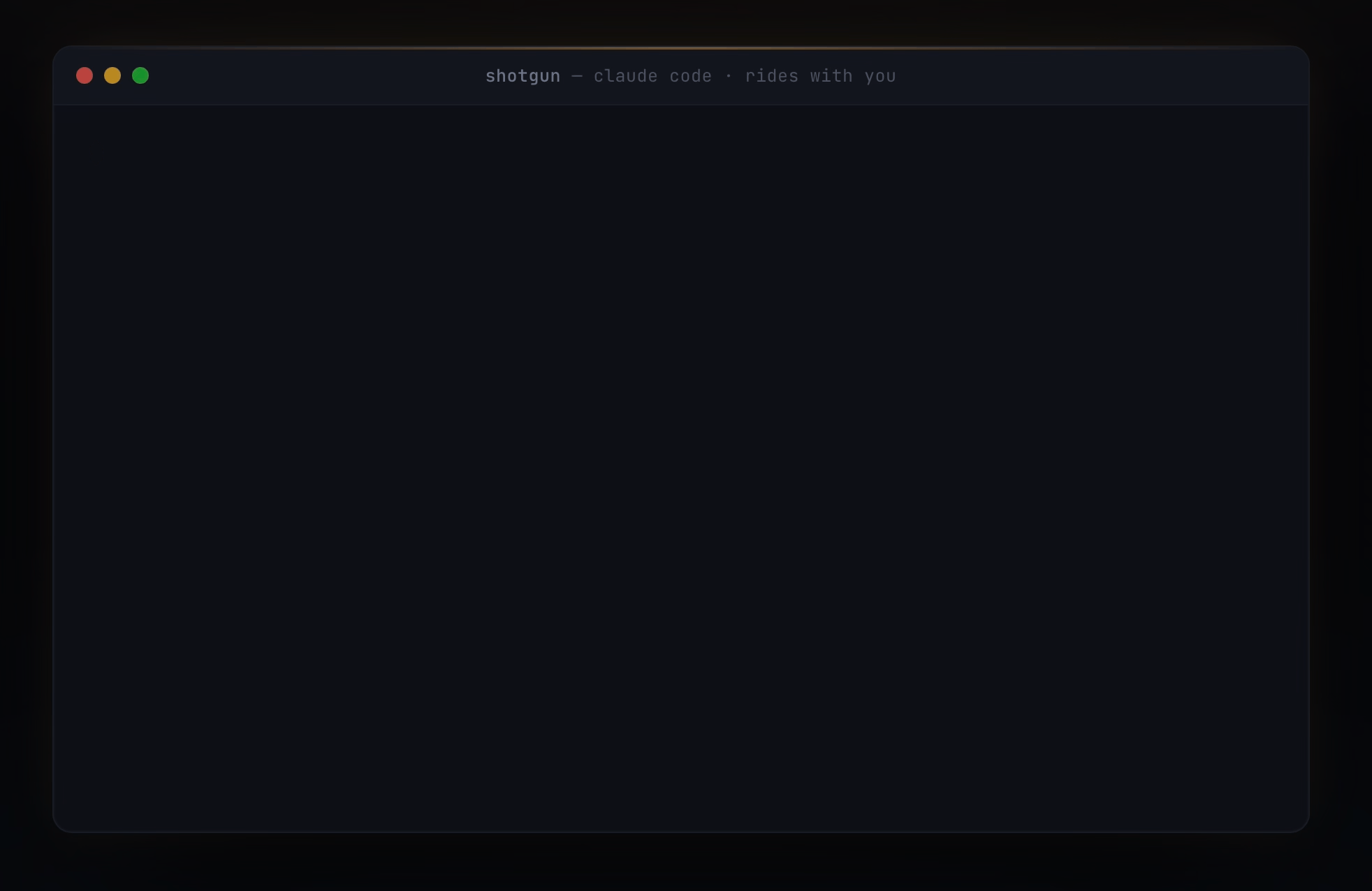 Shotgun in the terminal