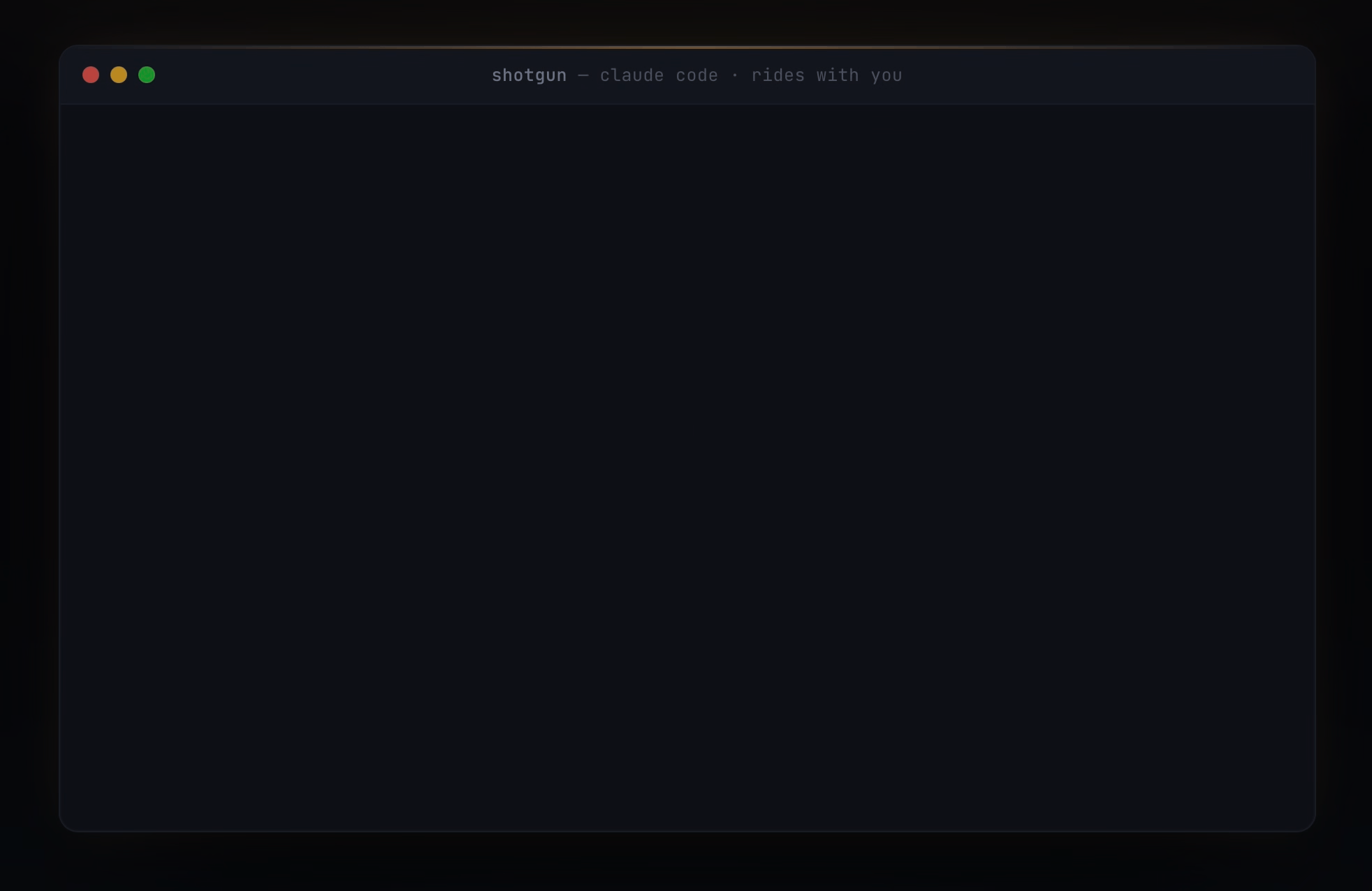 Shotgun in the terminal