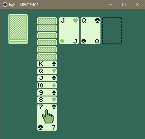 Mockup screenshot of a Klondike Solitaire game