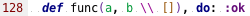 Parameter variables color scheme in default theme
