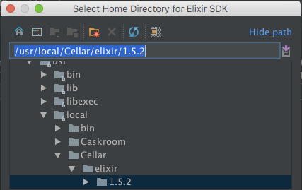 Elixir SDK Home Directory
