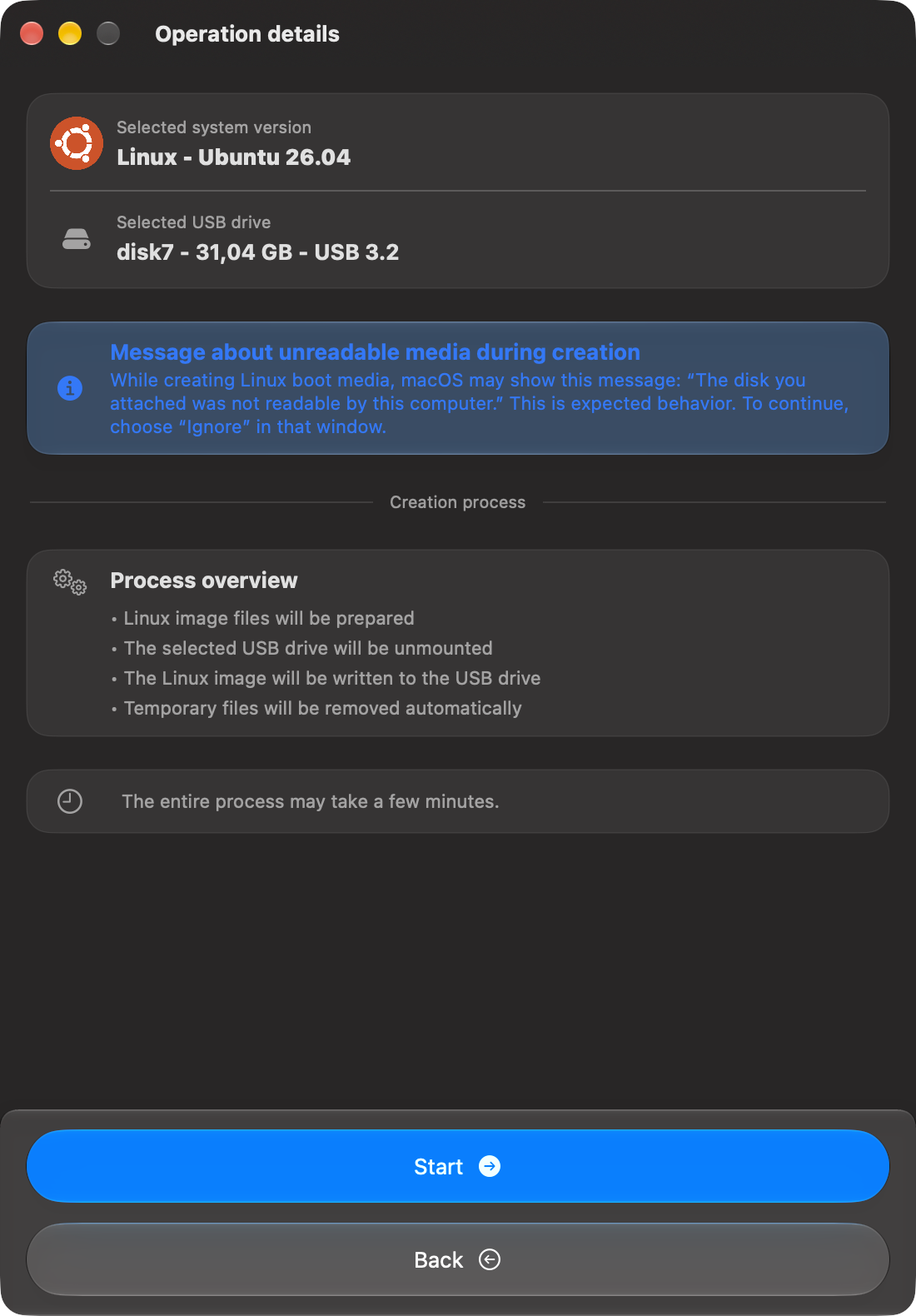 Linux workflow details