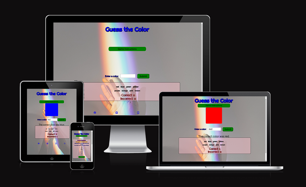 Responsive web design screenshot