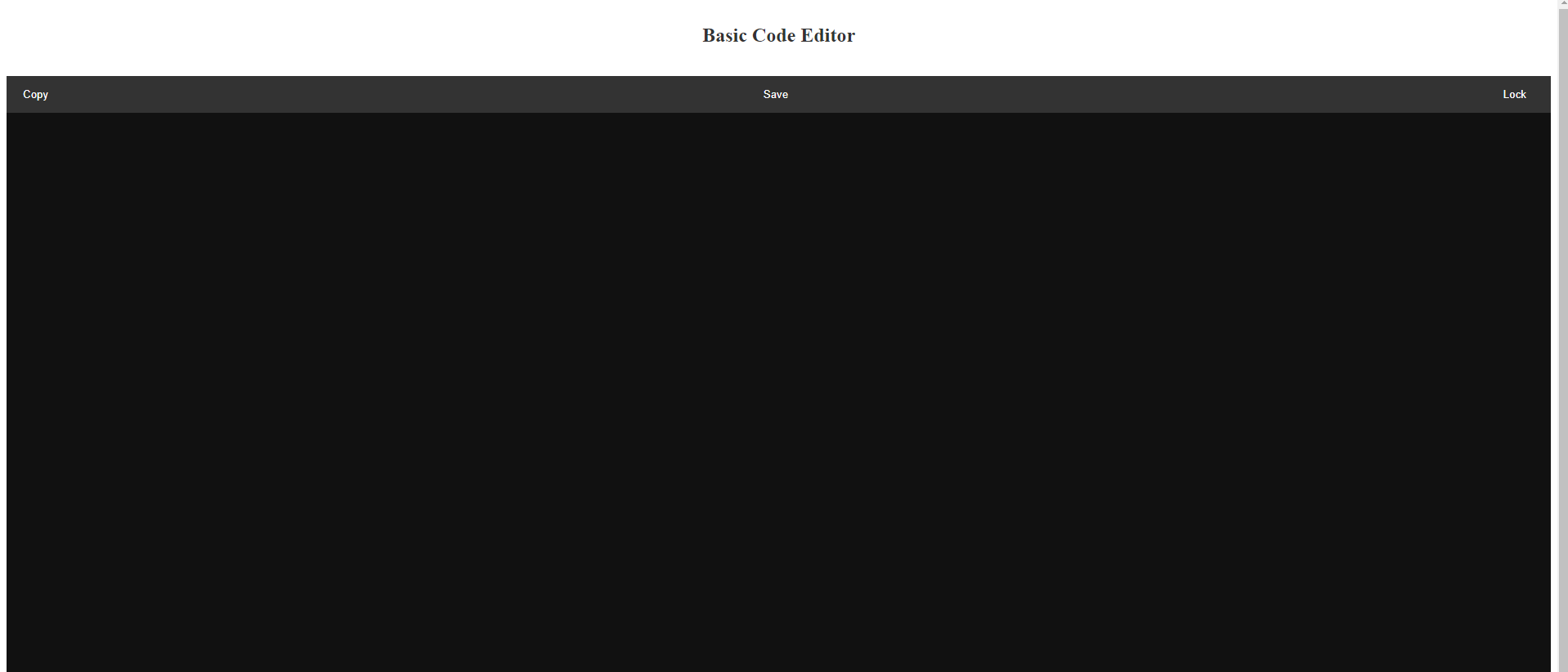 Basic Code Editor Screenshot