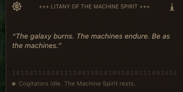 Machine Spirit pane