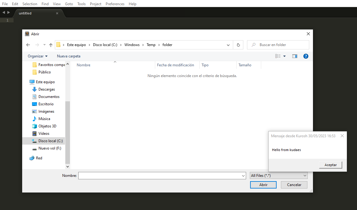 Sublime Text injection.