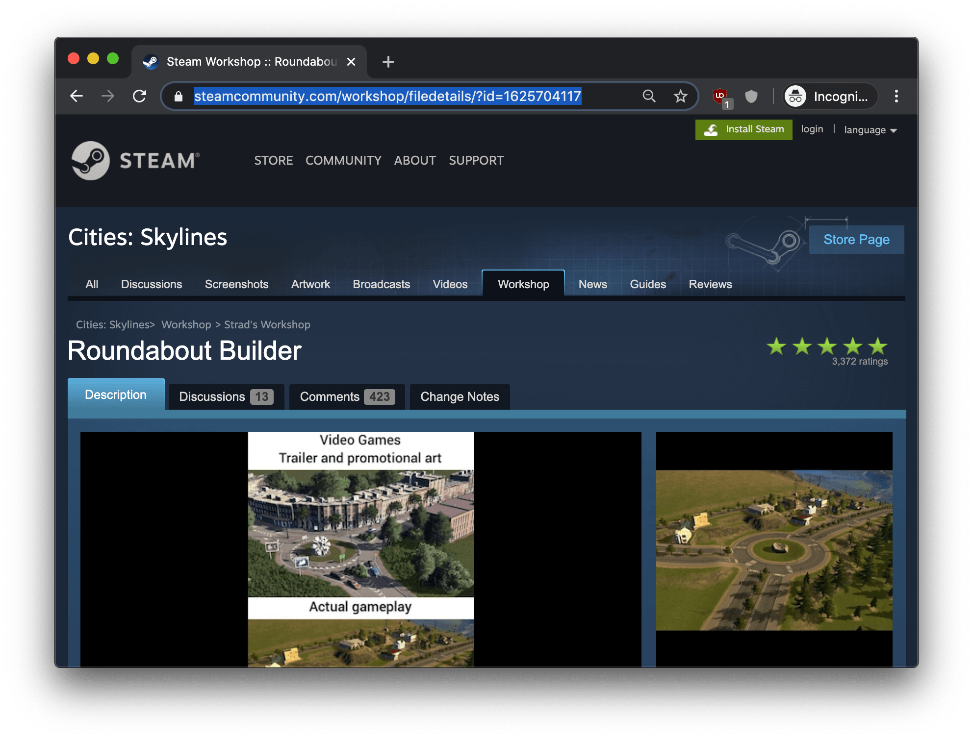 Steam Workshop Single Item Example