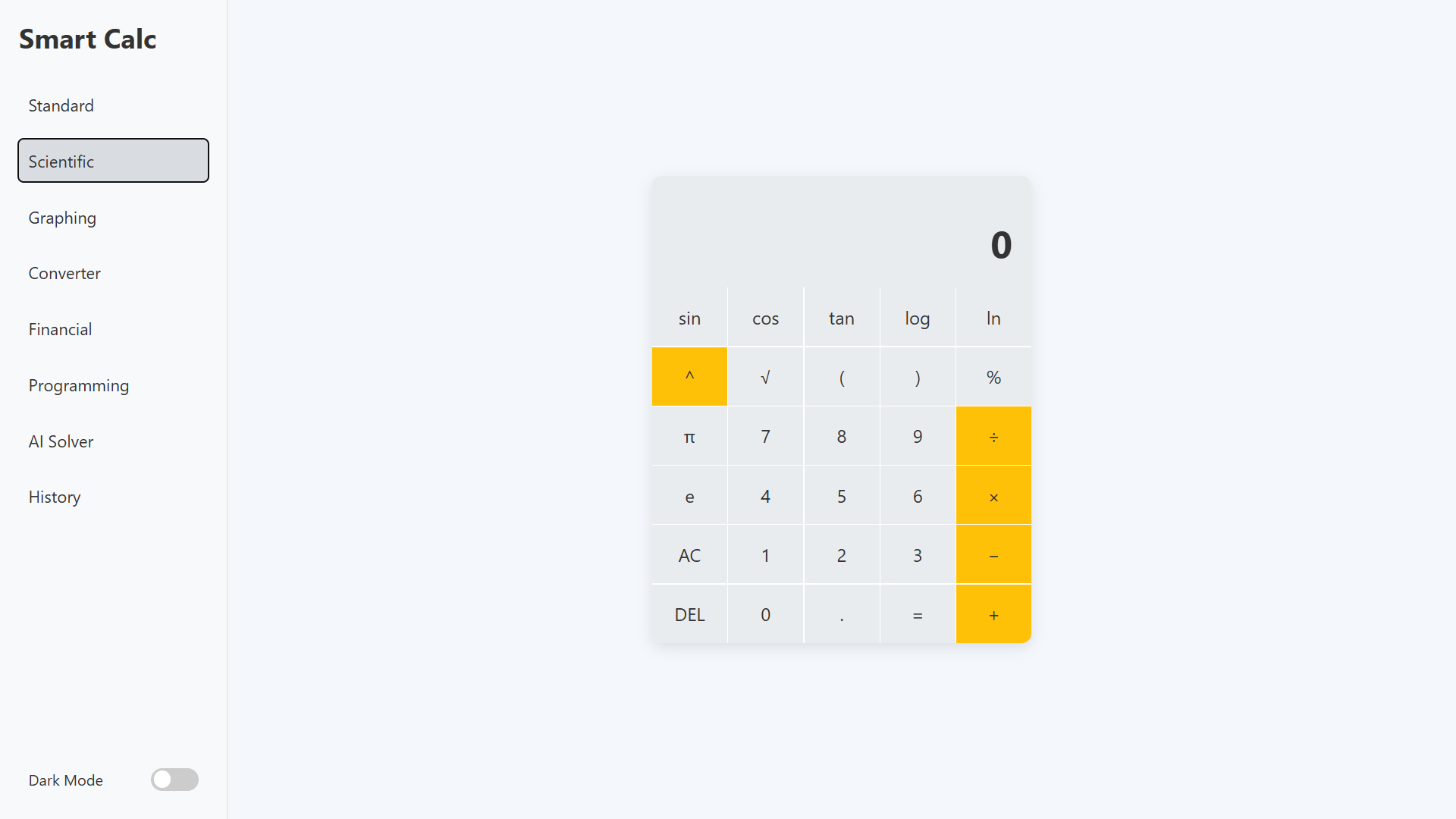 Smart Calculator with AI