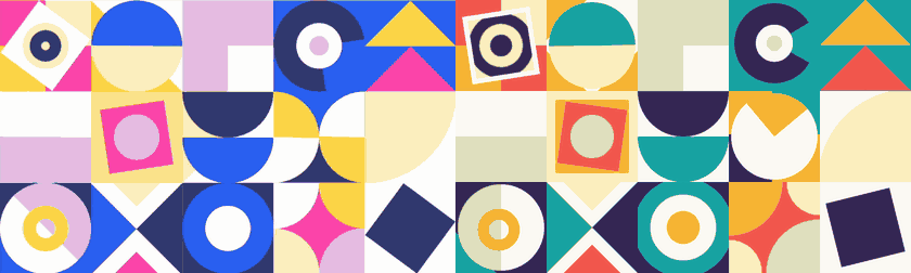 Left: the original ambient geometric loop. Right: the recreation — same tiles, same beat, new palette.