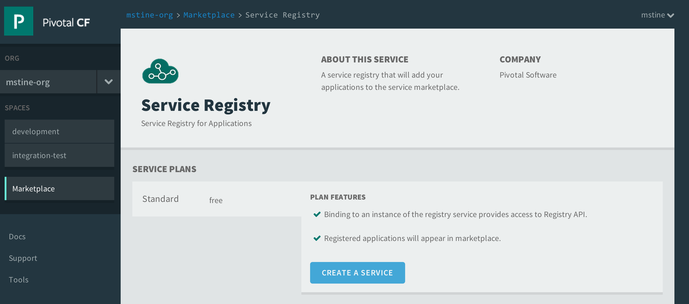 service registry shot