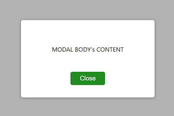 This is a defautl style modal