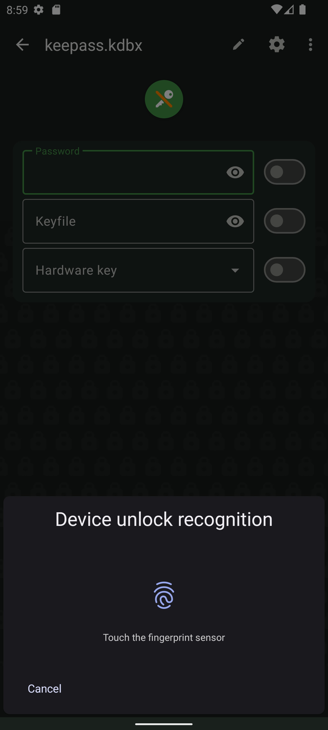 Screenshot 3 of KeePassDX — opens full size
