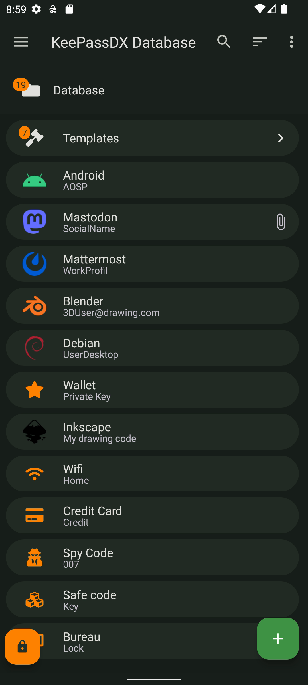 Screenshot 4 of KeePassDX — opens full size