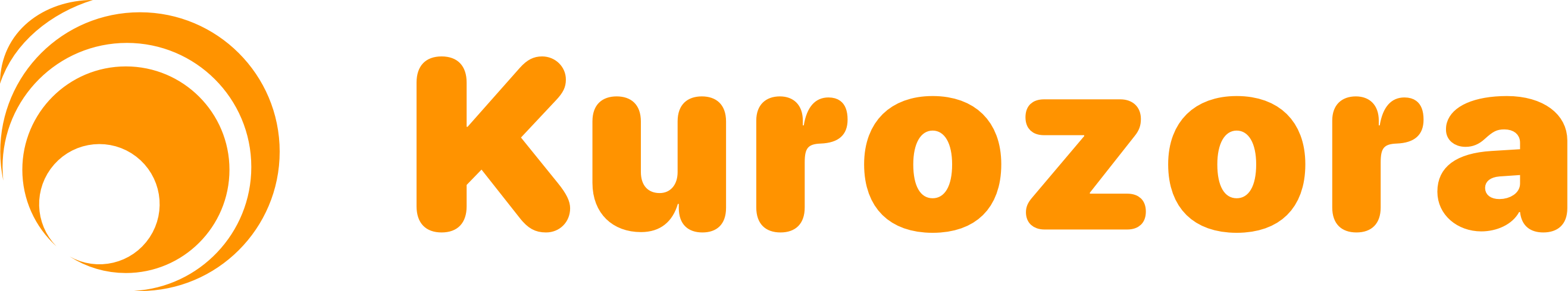 Kurozora full logo orange RGB monochrome