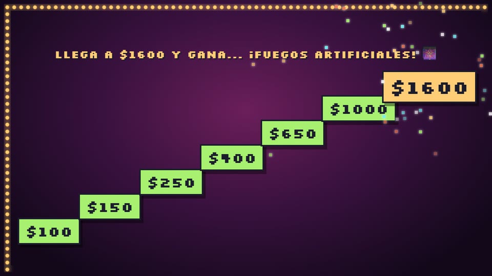 Reach $1600 and win fireworks
