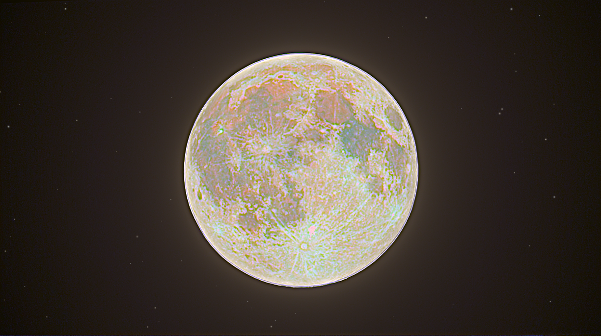 Lunar image from three DWARF Mini exposures: underexposed, normal and overexposed