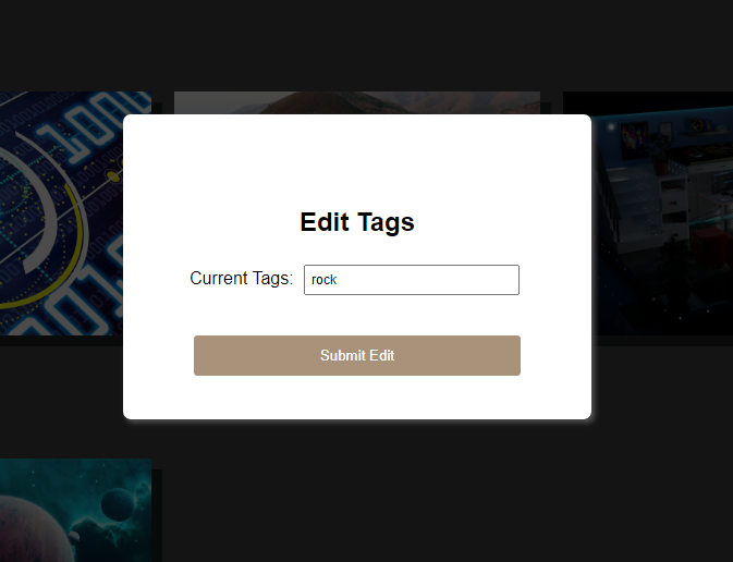 Edit Tags Modal