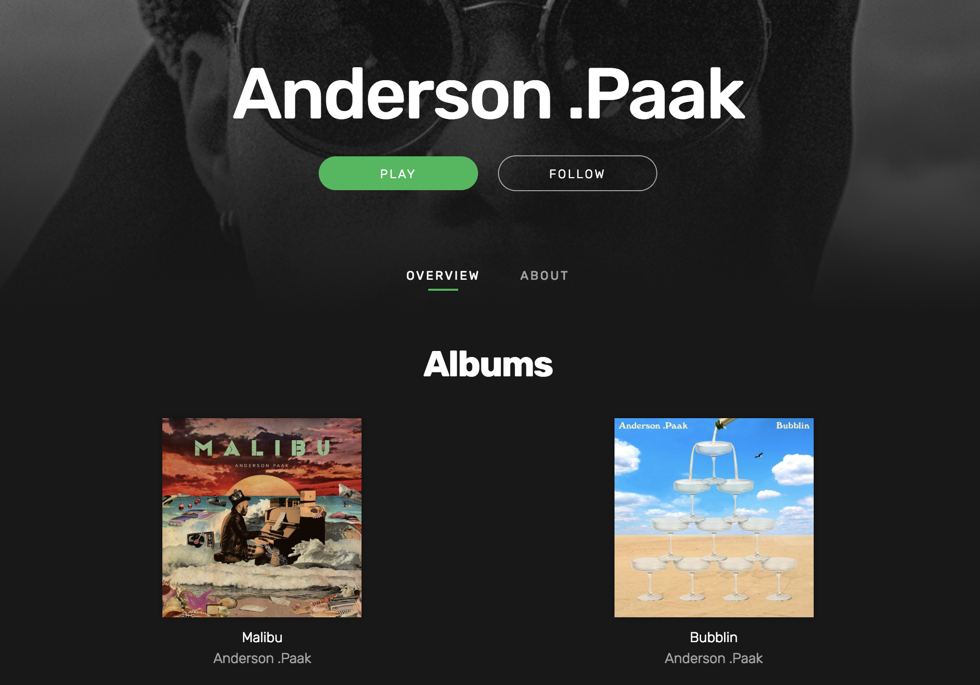 Artist Page