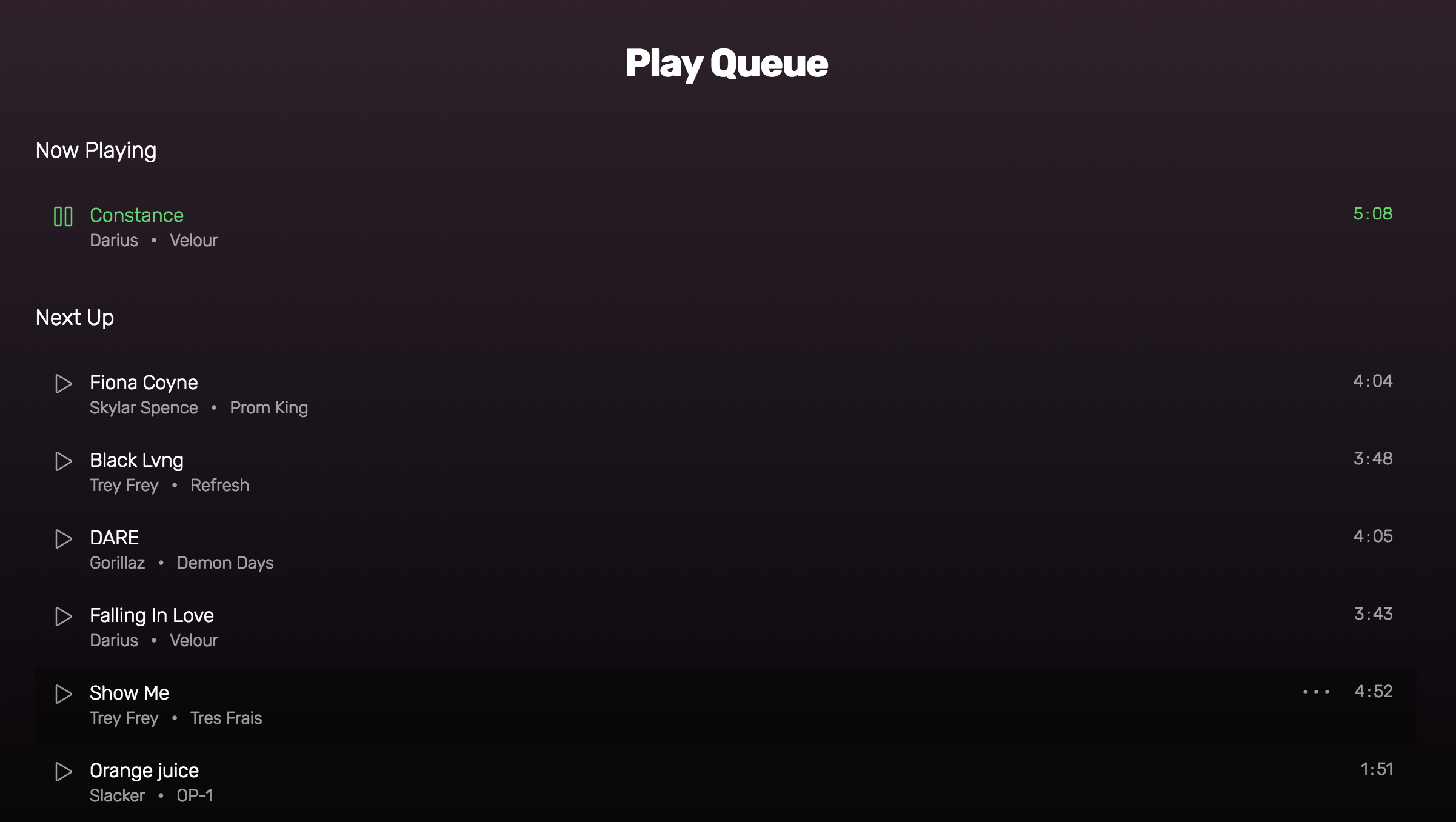 Queue Page