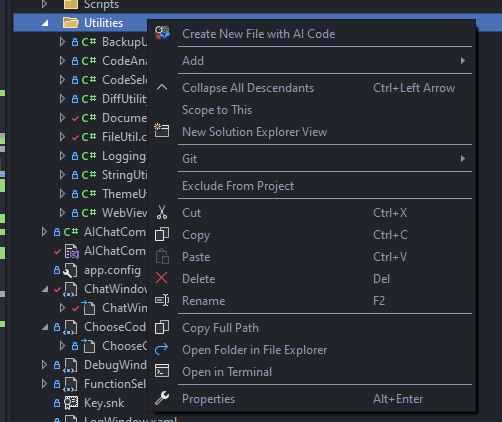 Create new file command