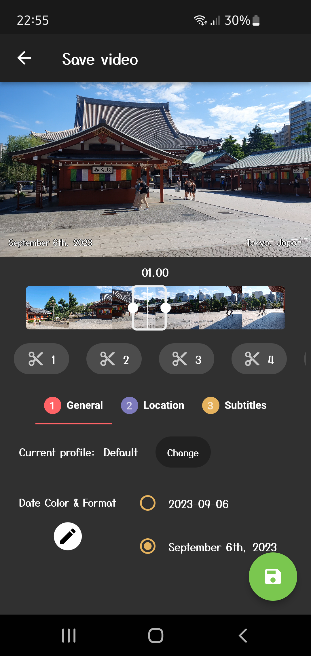 Screenshot 2 of One Second Diary — opens full size