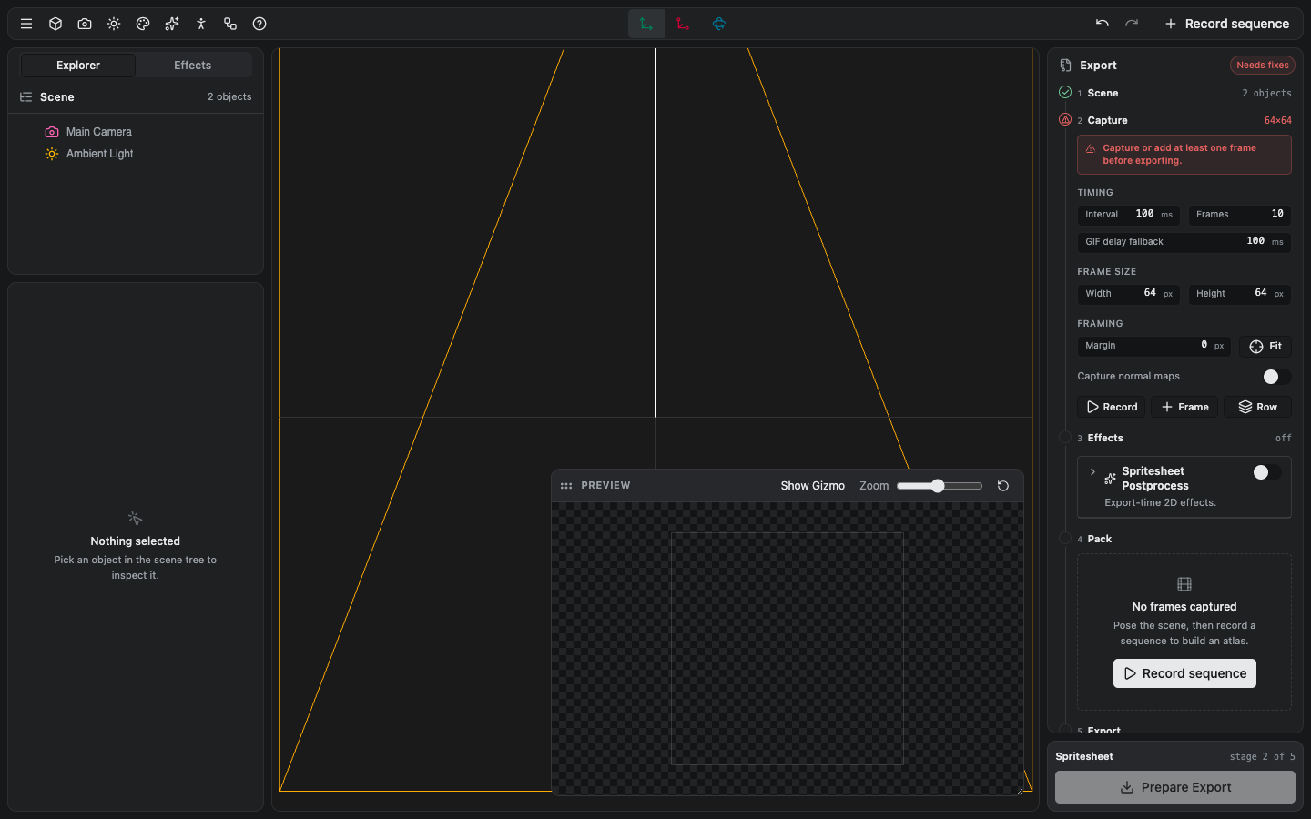 Screenshot of spritesheet-helper