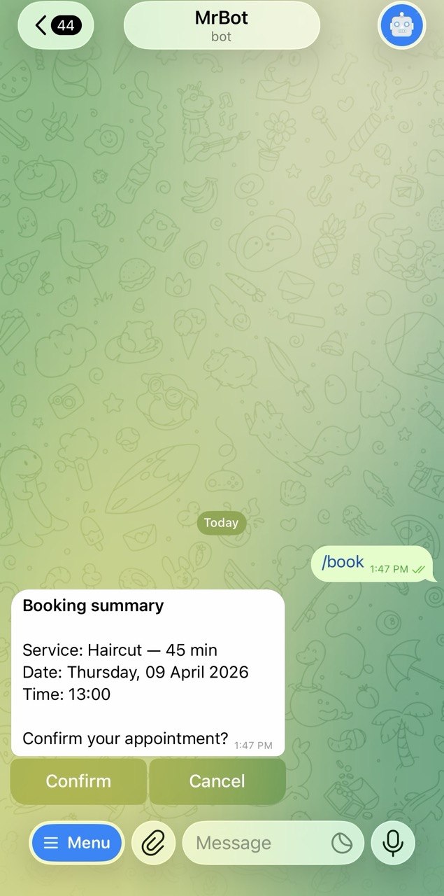 Hairdresser Telegram Bot — screenshot 5