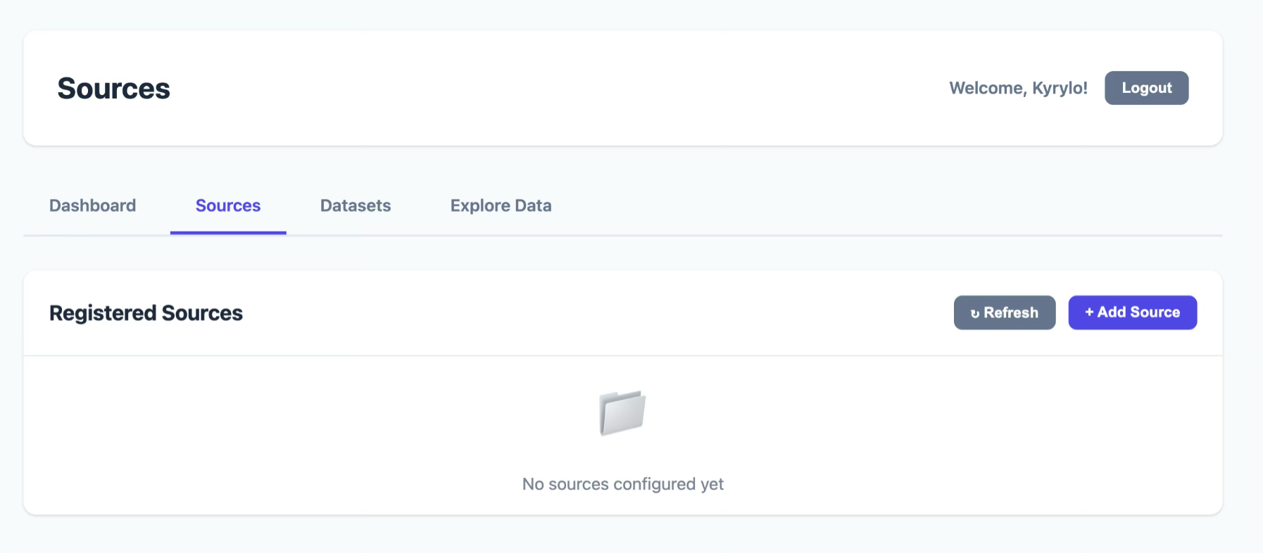 Data Integration Platform of Heterogeneous Sources — screenshot 4