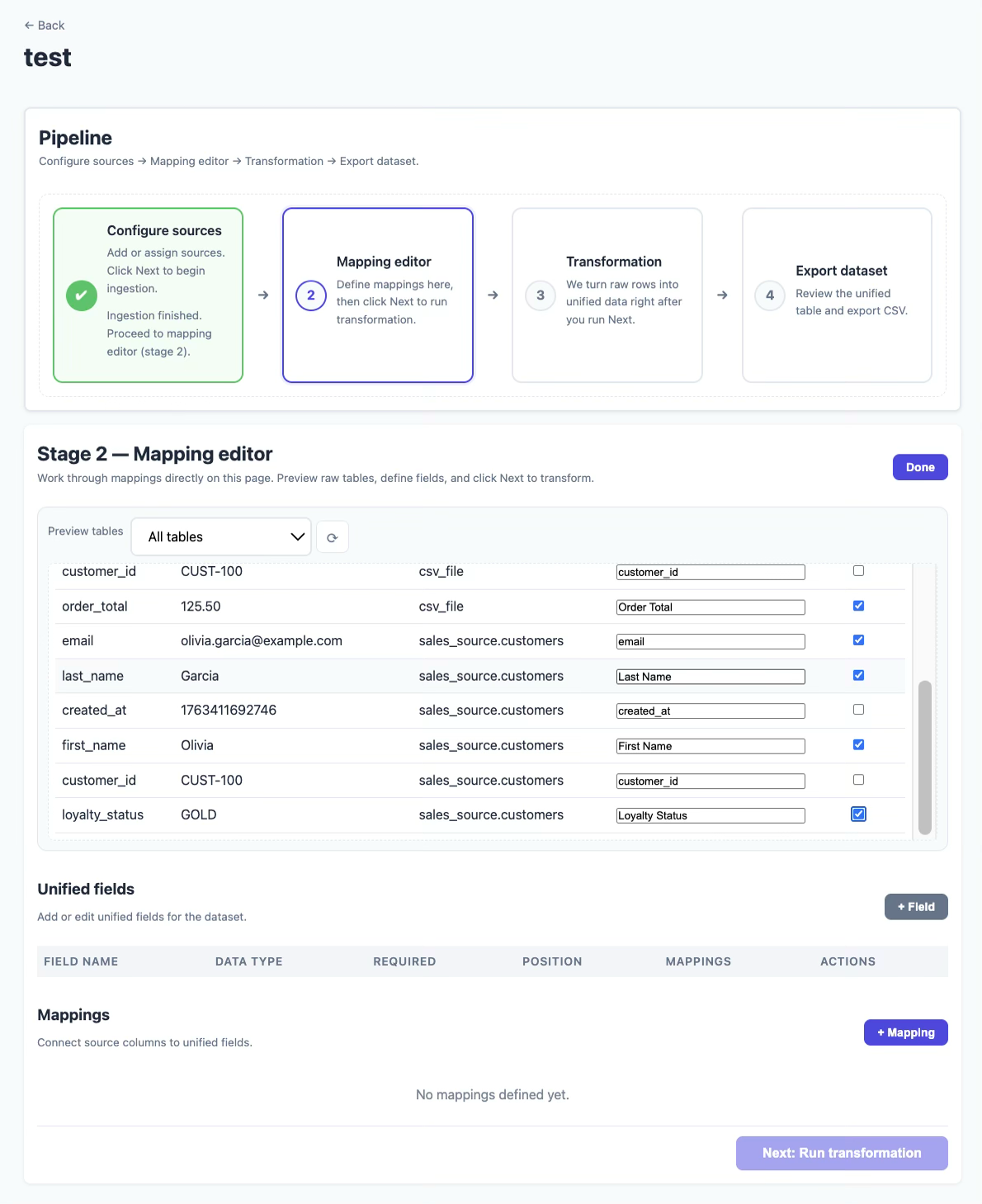 Data Integration Platform of Heterogeneous Sources — screenshot 7