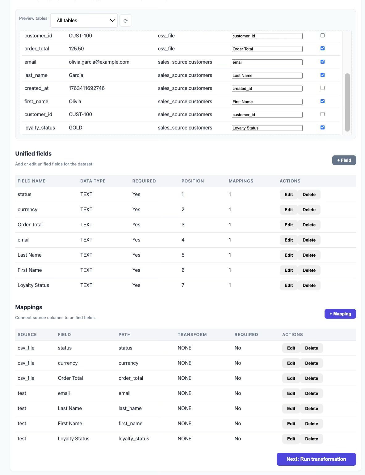 Data Integration Platform of Heterogeneous Sources — screenshot 8