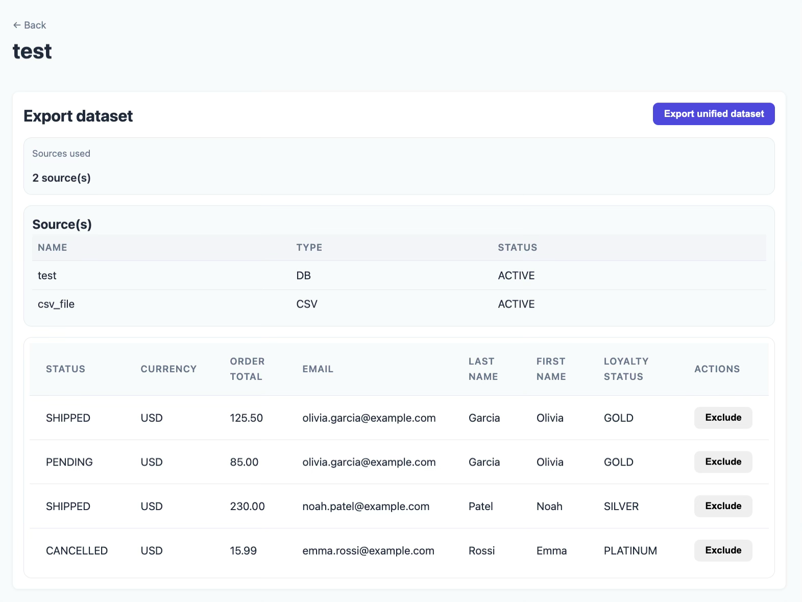 Data Integration Platform of Heterogeneous Sources — screenshot 9