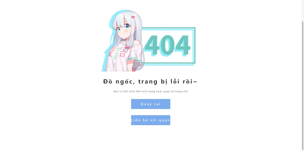 Mã Nguồn Trang 404 Của Izumi Sagiri-Blogsharecode.com