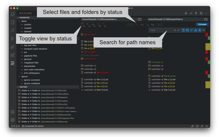 Diff Folders Search