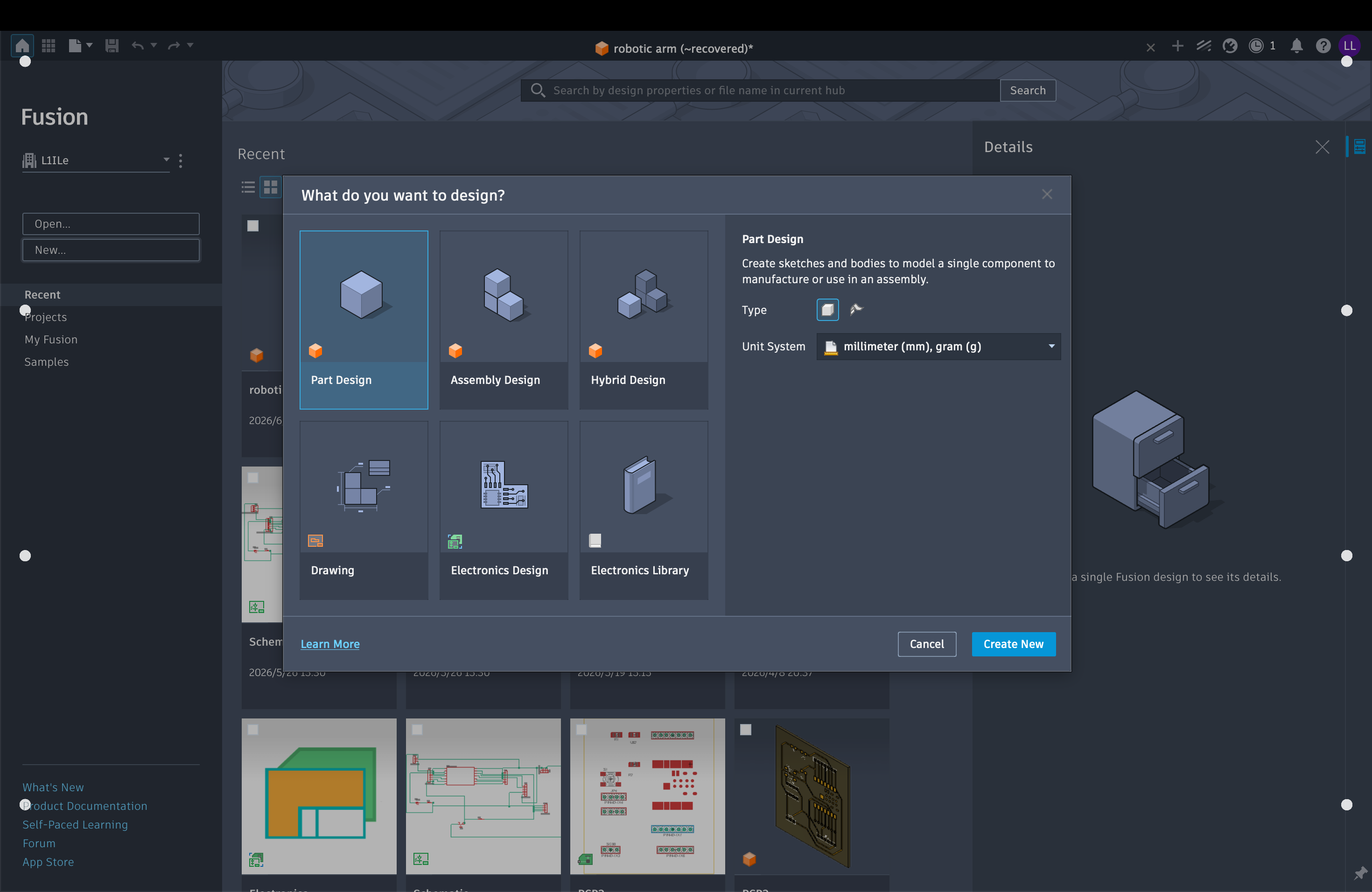Fusion 360 — Create Hybrid Design