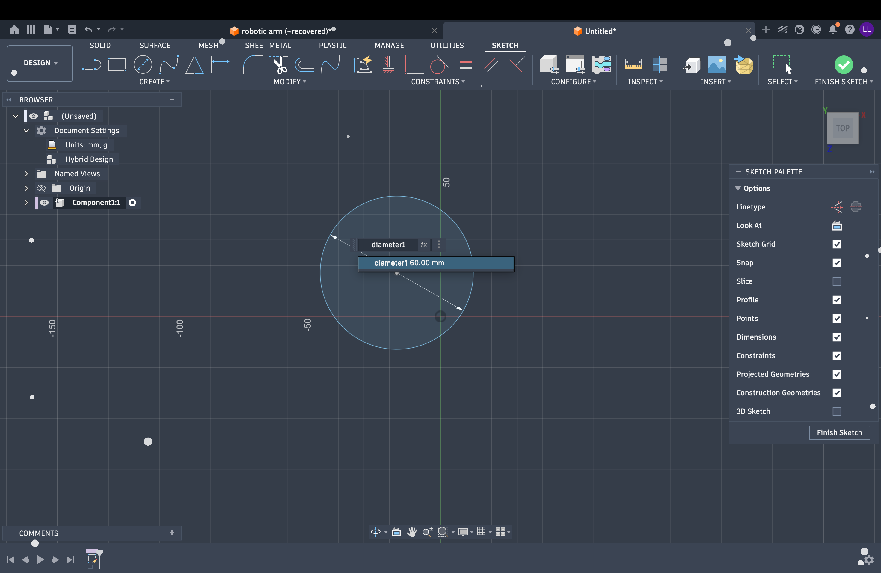 Fusion 360 — Parameter formulas