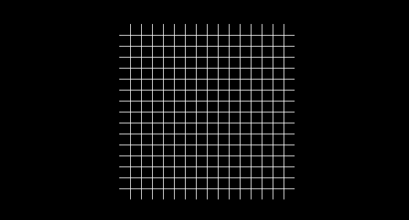 A grid without boundary edges at the center of the PIXI view