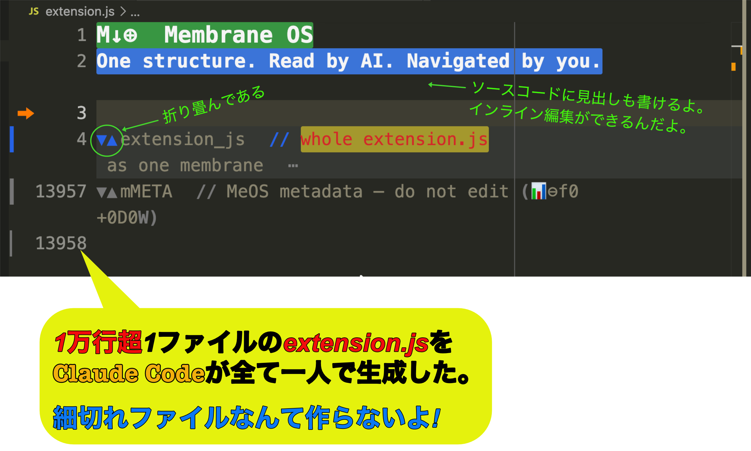 13,956 lines in one membrane