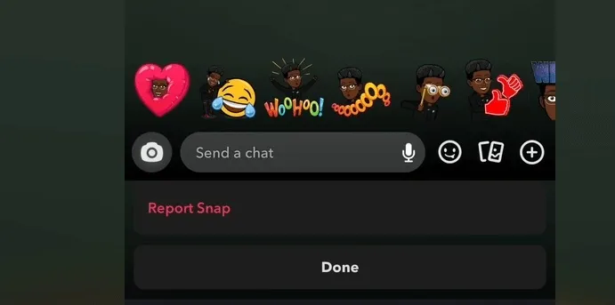 report snap button