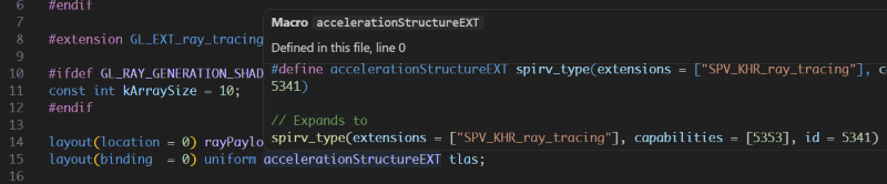 Hover information for a symbol