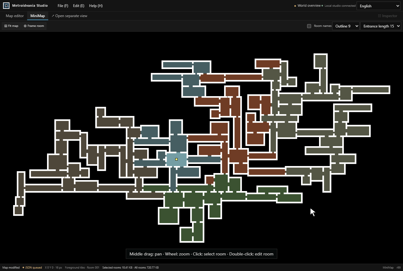 Explore a world of five terrain themes, double-click an ice cavern to edit it, then zoom out