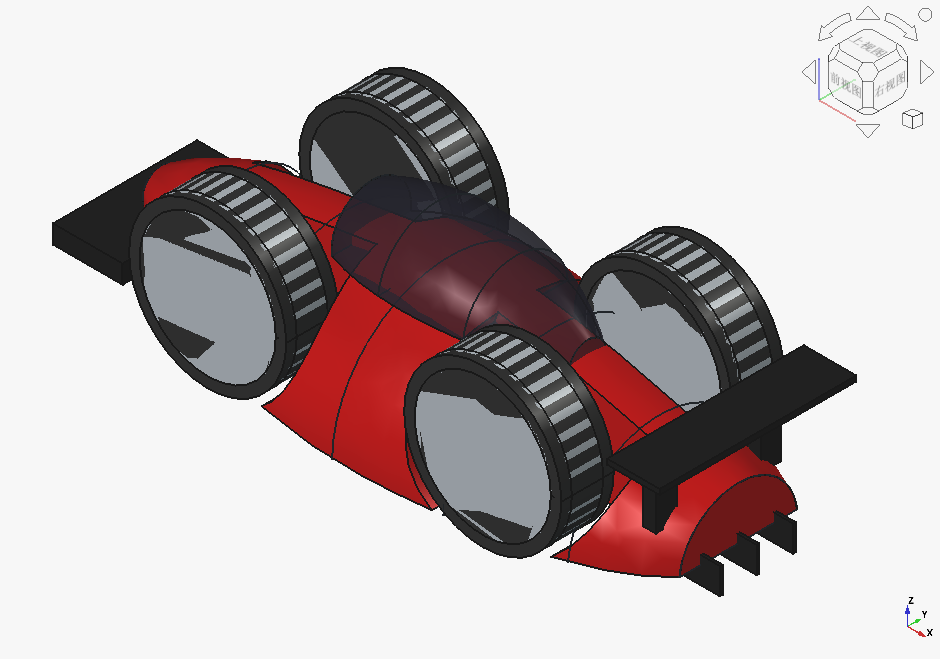 Sports car modeled by CADPilot