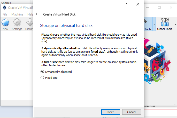 Set tipe harddisk VM baru Oracle VM VirtualBox(2)