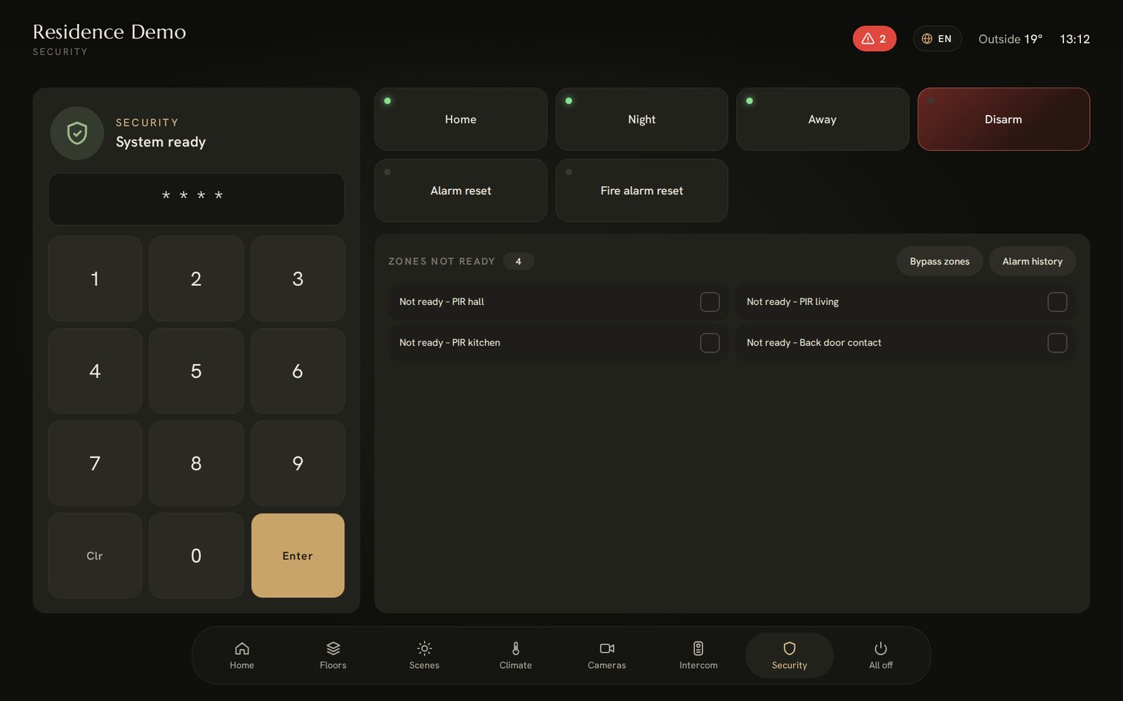 WWP Panel UI - Security